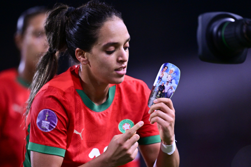 Nigeria and Morocco Set Up Final Date in 2024 Women's African Cup of Nations: Sakina Ouzraoui Diki celebrates against Ghana 