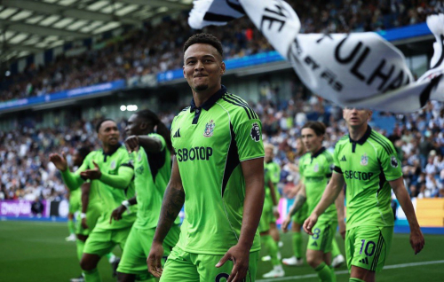 Opening weekend of 2025-26 | Season 35 of the English Premier League | Rodrigo Muniz celebrates his last gasp leveler for Fulham against Brighton 