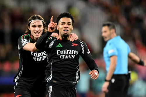 Spanish for Comfort | How Arsenal Hit Champions League All-time Record vs Spanish Opposition: Ethan Nwaneri celebrates against Girona