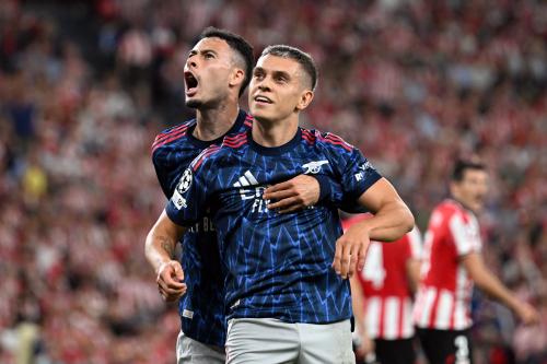 Spanish for Comfort | How Arsenal Hit Champions League All-time Record vs Spanish Opposition: Gabriel Martinelli and Leandro Trossard against Athletic Club.